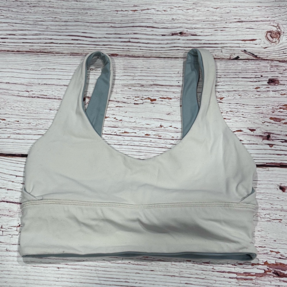 Lululemon Align Reversible Bra in Silver Blue / White Opal Sz 4 - Picture 10 of 14